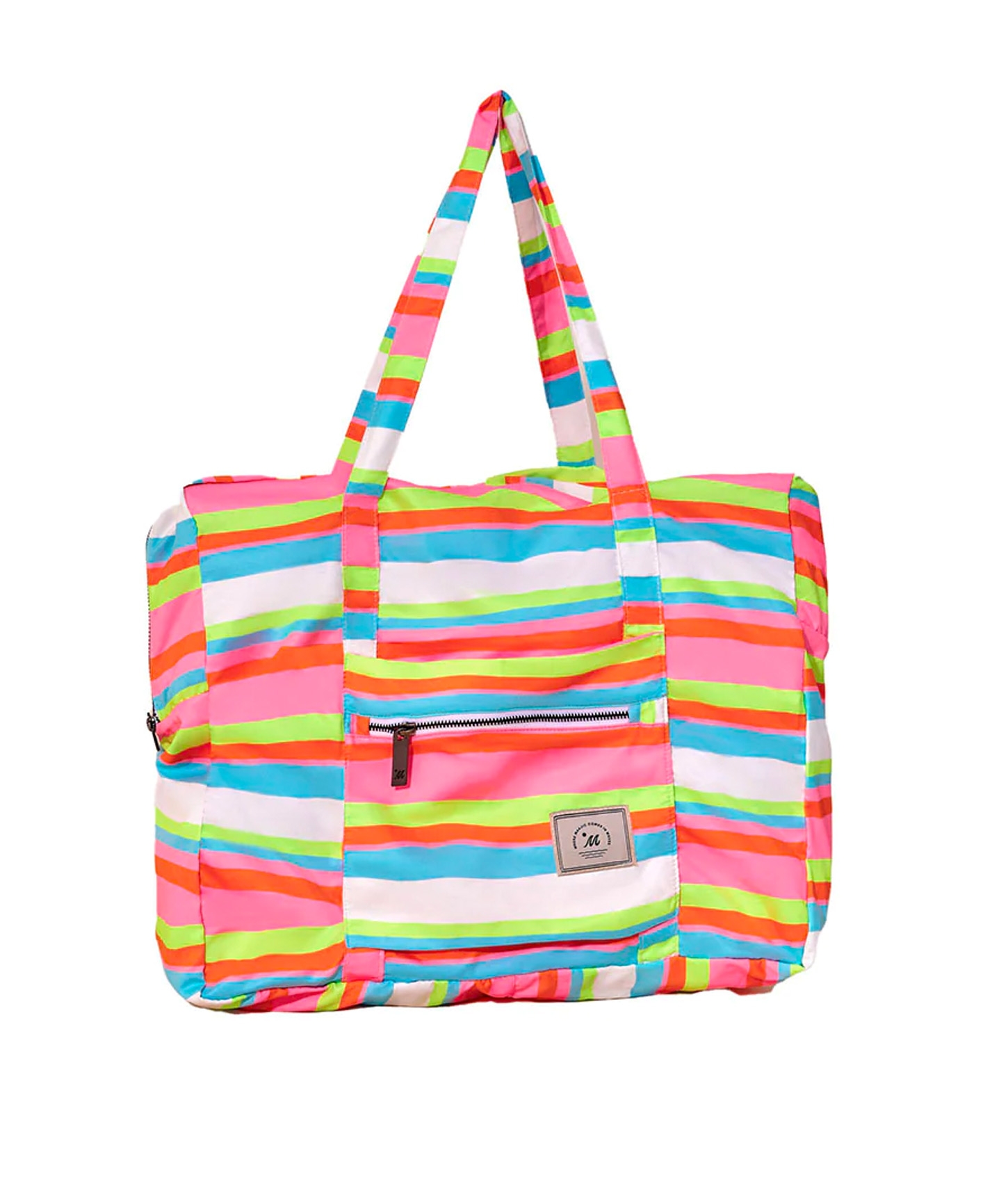 Neon Stripes Passion Packable Roll Up Bag