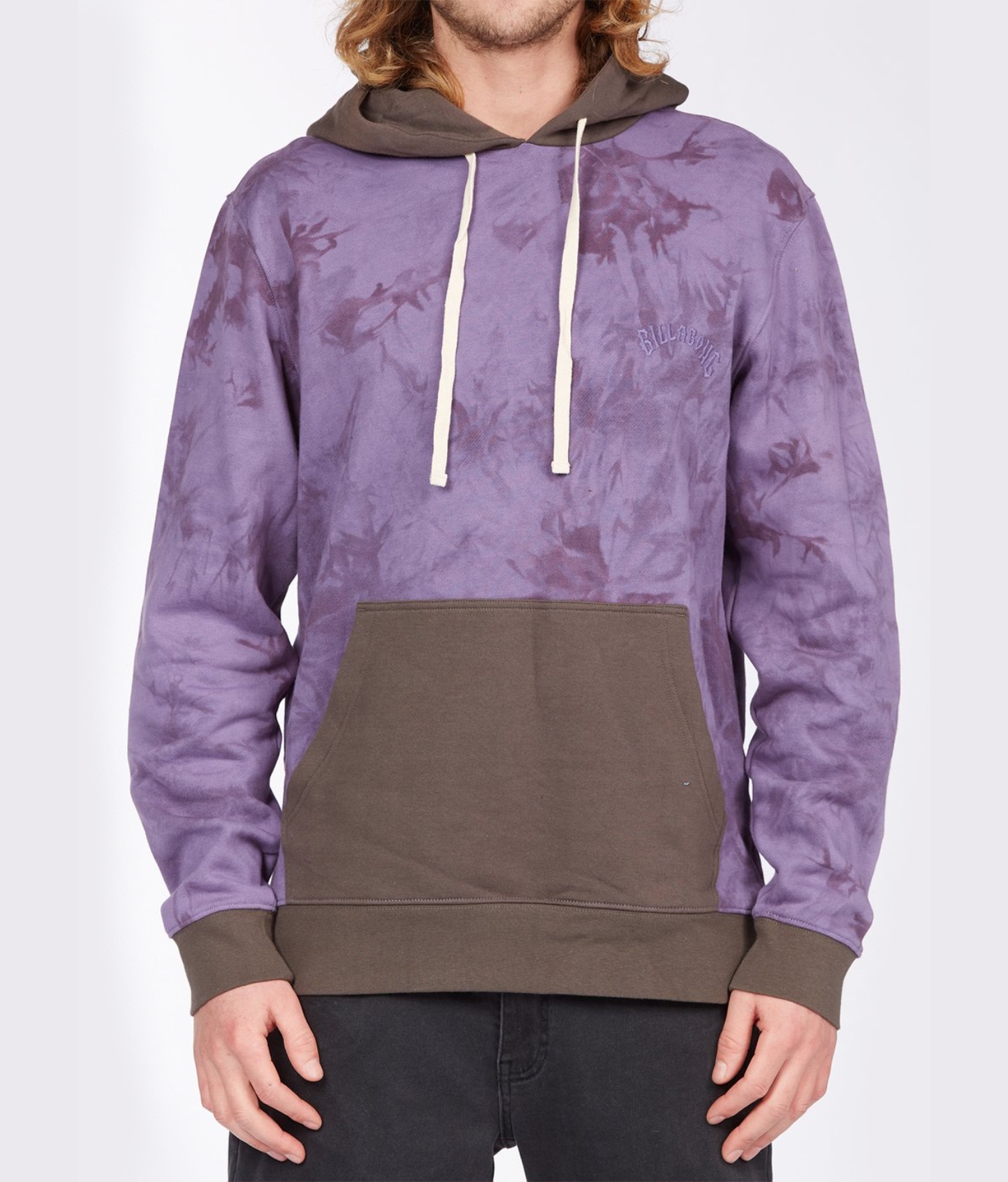 Wave Washed Blocked Pullover Hoodie