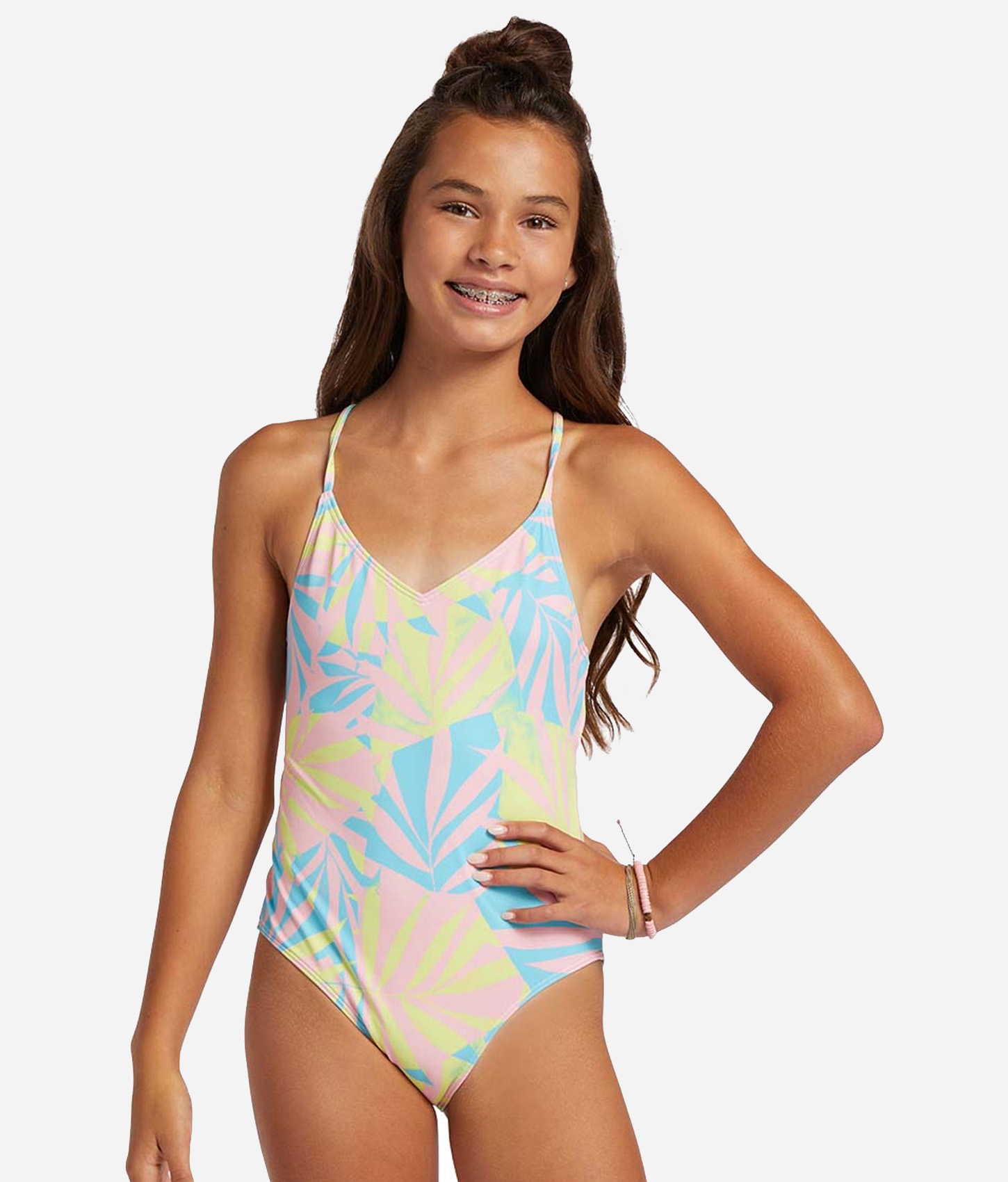 Girls Palms Colors One Piece