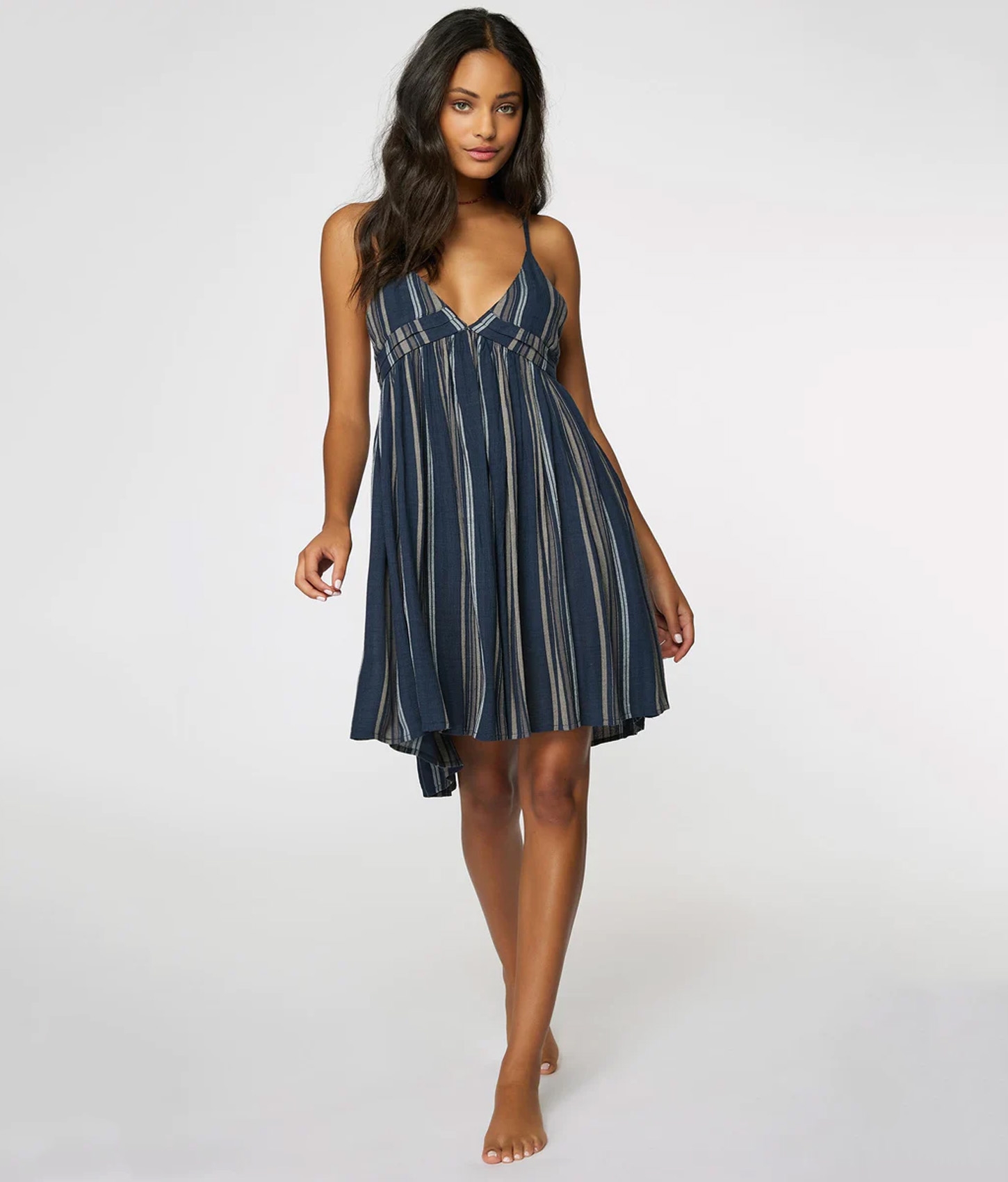 Saltwater Solids Stripe Tank Dress Cover Up
