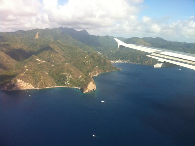 Flying Past Pitons