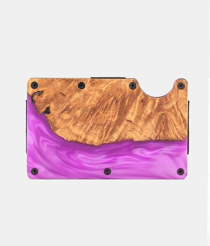 Wood and Resin Smart Wallet