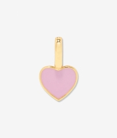 Pink Enamel Heart Charm
