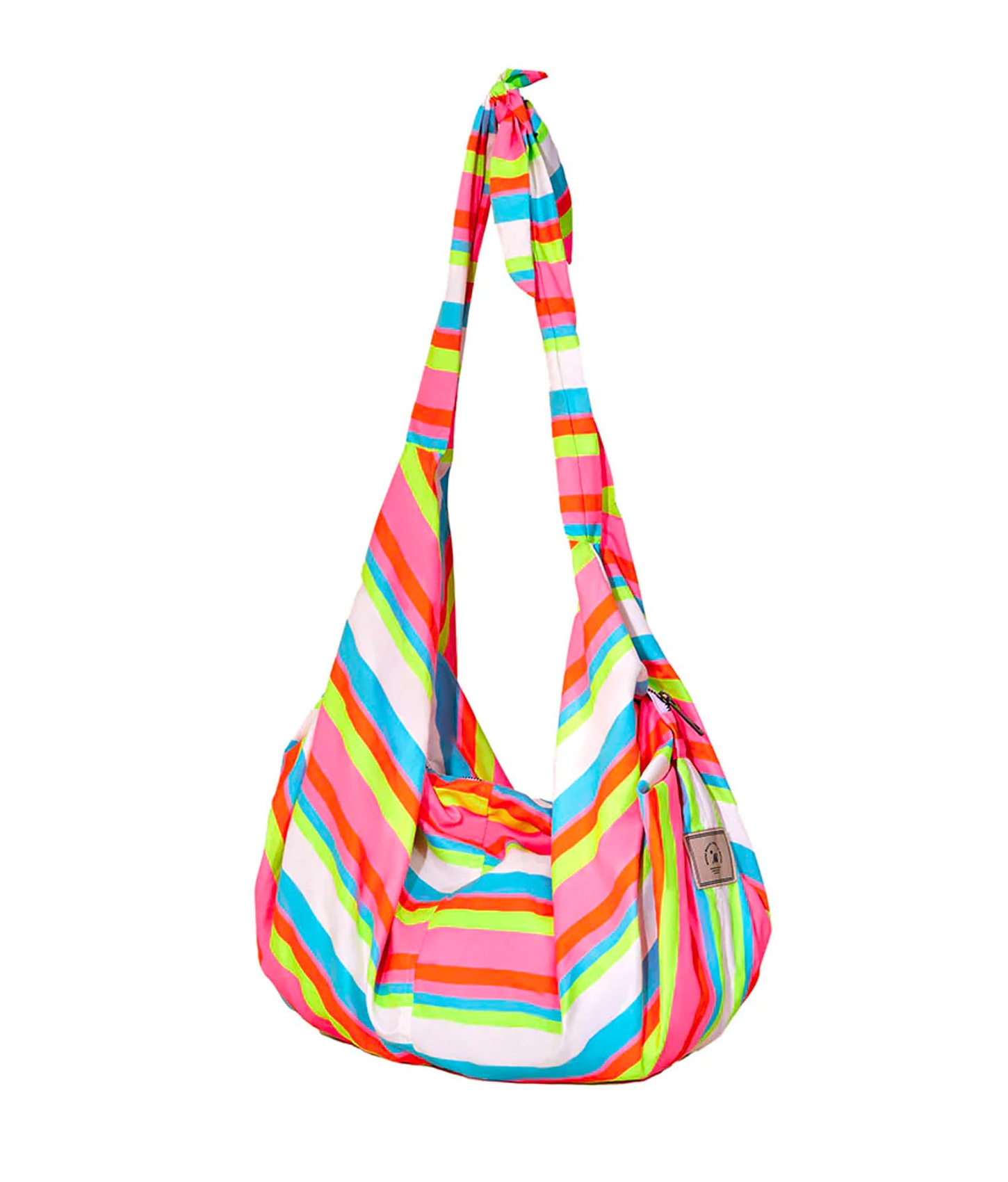 Neon Stripes Surf Packable Tote