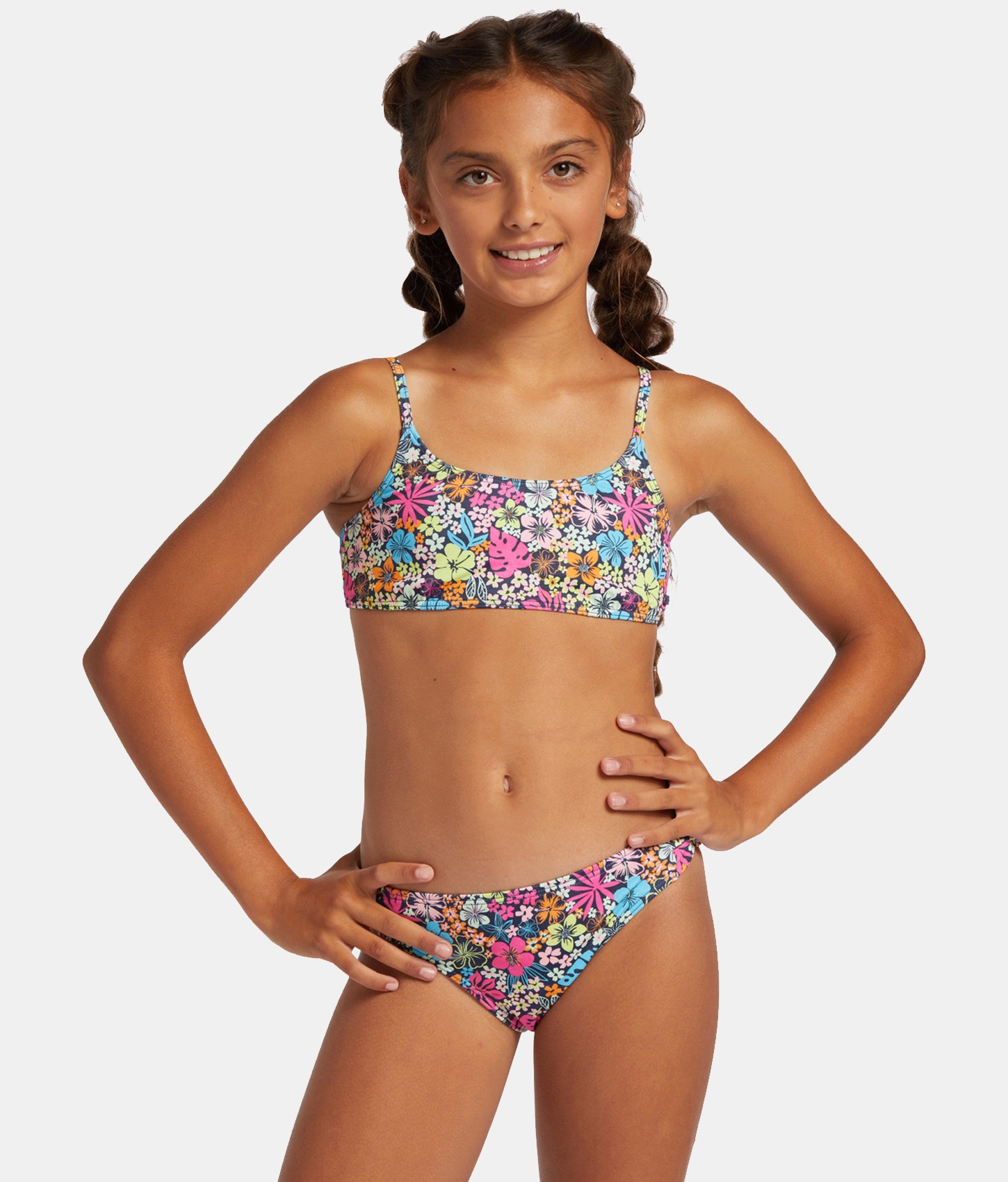 Girl's 4-16 Daisy Mood Two Piece Bralette Bikini Set