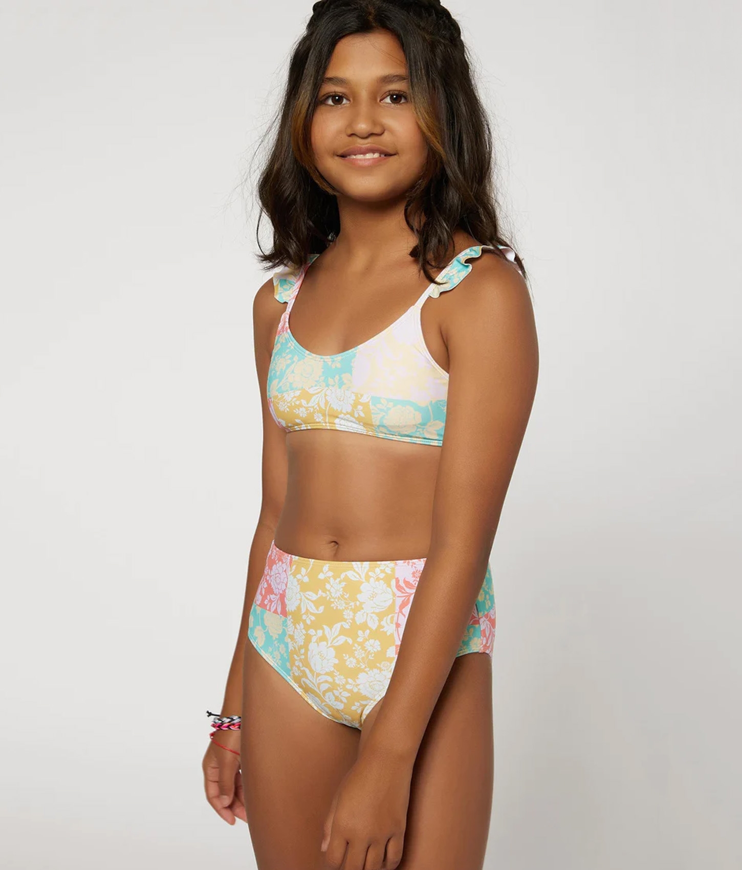 Girls Olivia Ruffle Strap Brallete Swim Set
