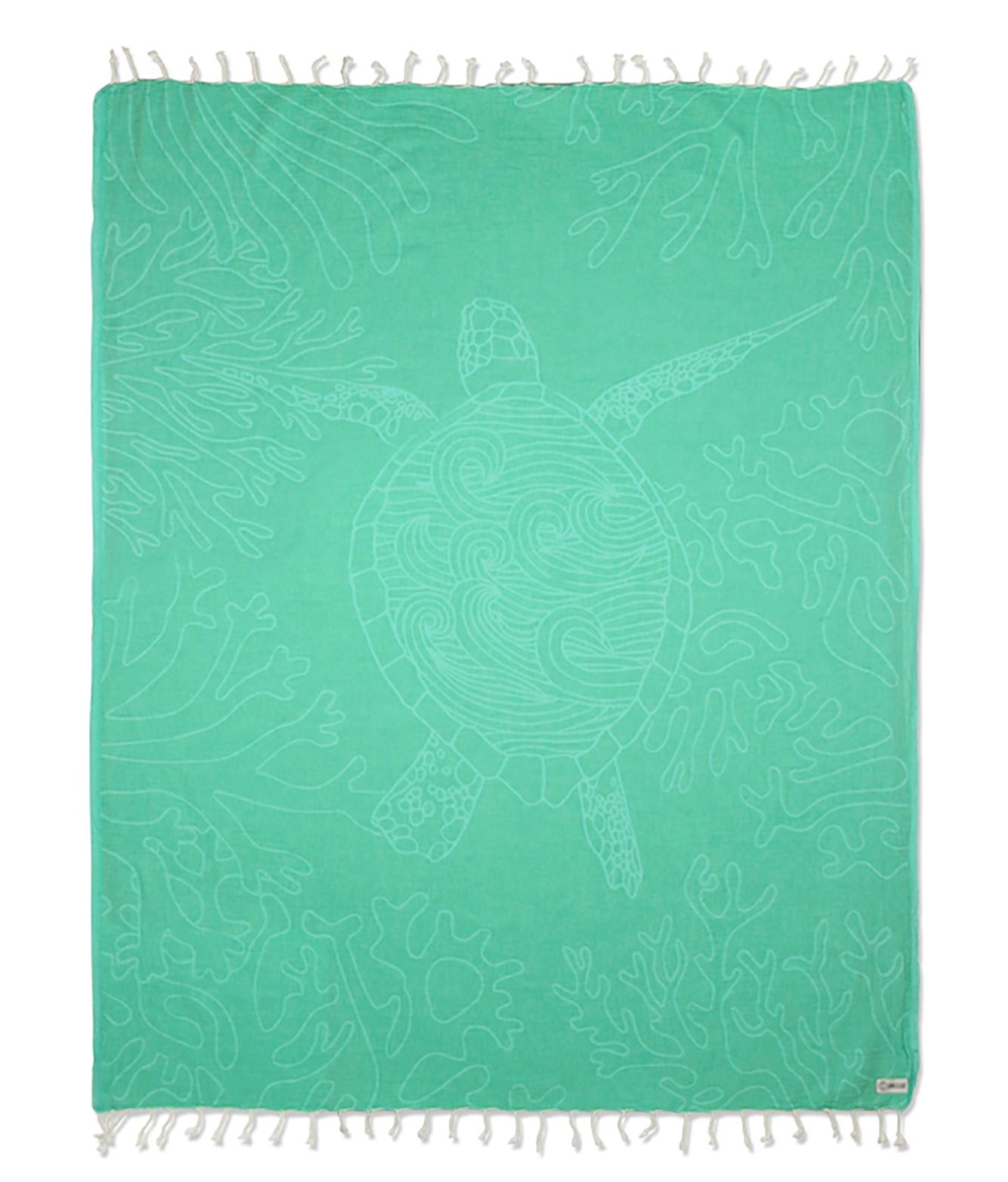 Sea Turtle Reef Towel, Turquoise