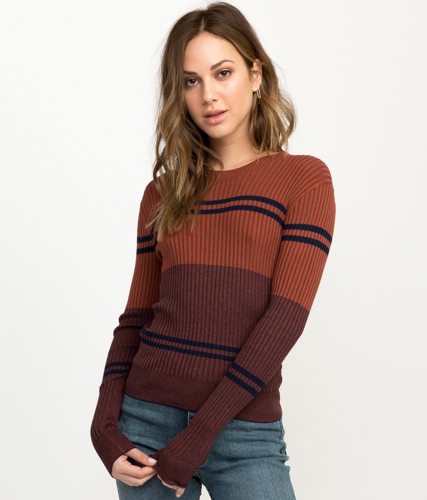 Even Striped Sweater